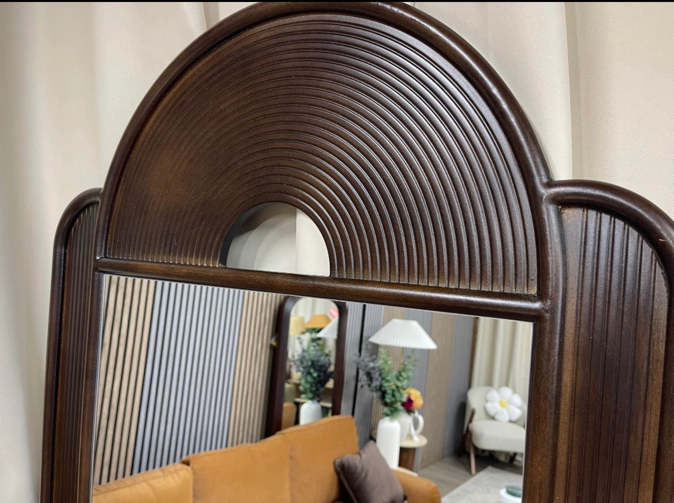 Margot Dark Walnut Wall Mirror