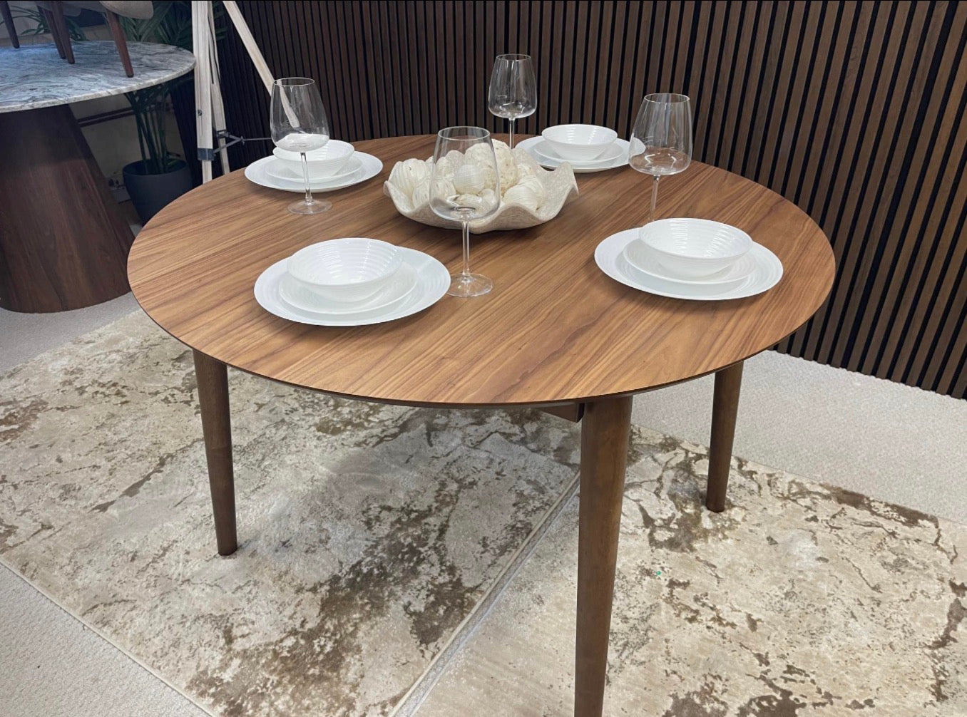 Montreux Round Wooden Extendable Dining Table