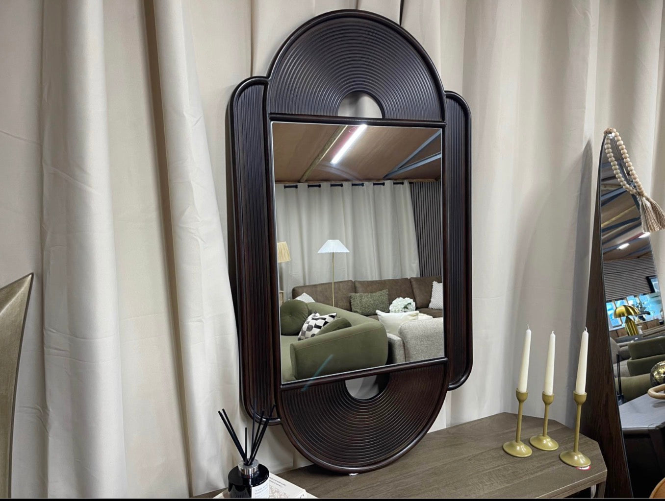 Margot Dark Walnut Wall Mirror