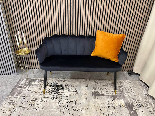 Black Velvet Cocktail Sofa