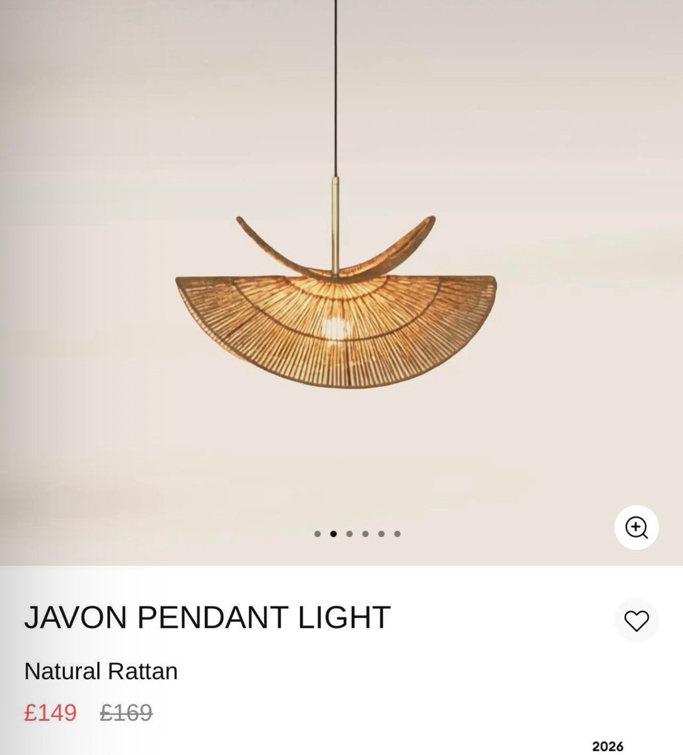 Natural Rattan Pendant Light