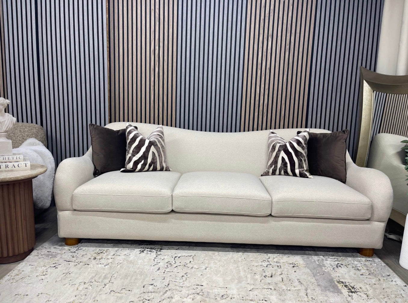 Mohair Velvet 3 Seater Sofa