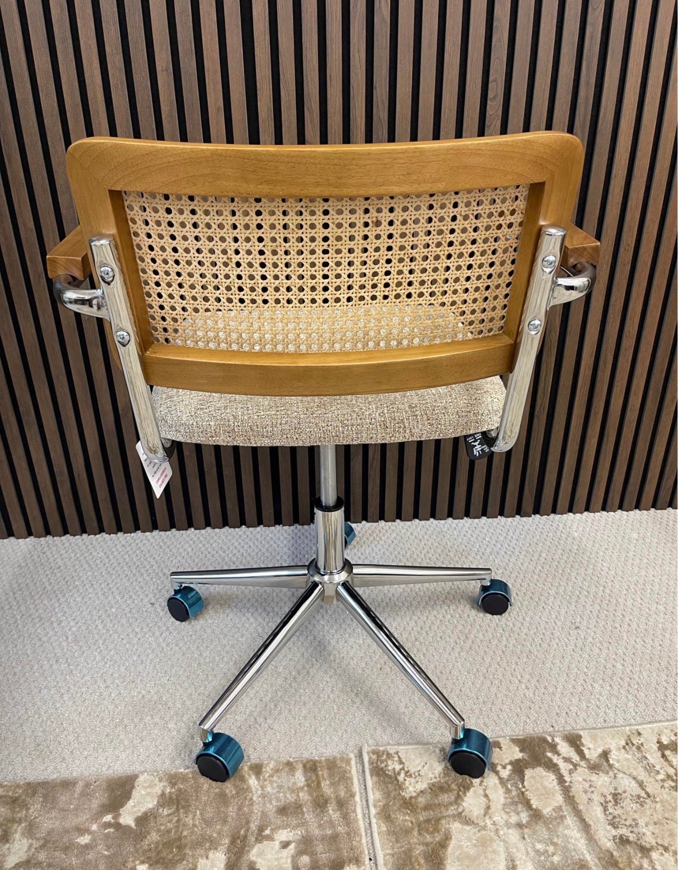 Speckled Latte Boucle Office Chair