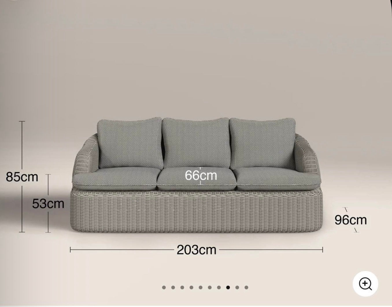 Lucia Smoke Natural Rattan Garden Sofa Set
