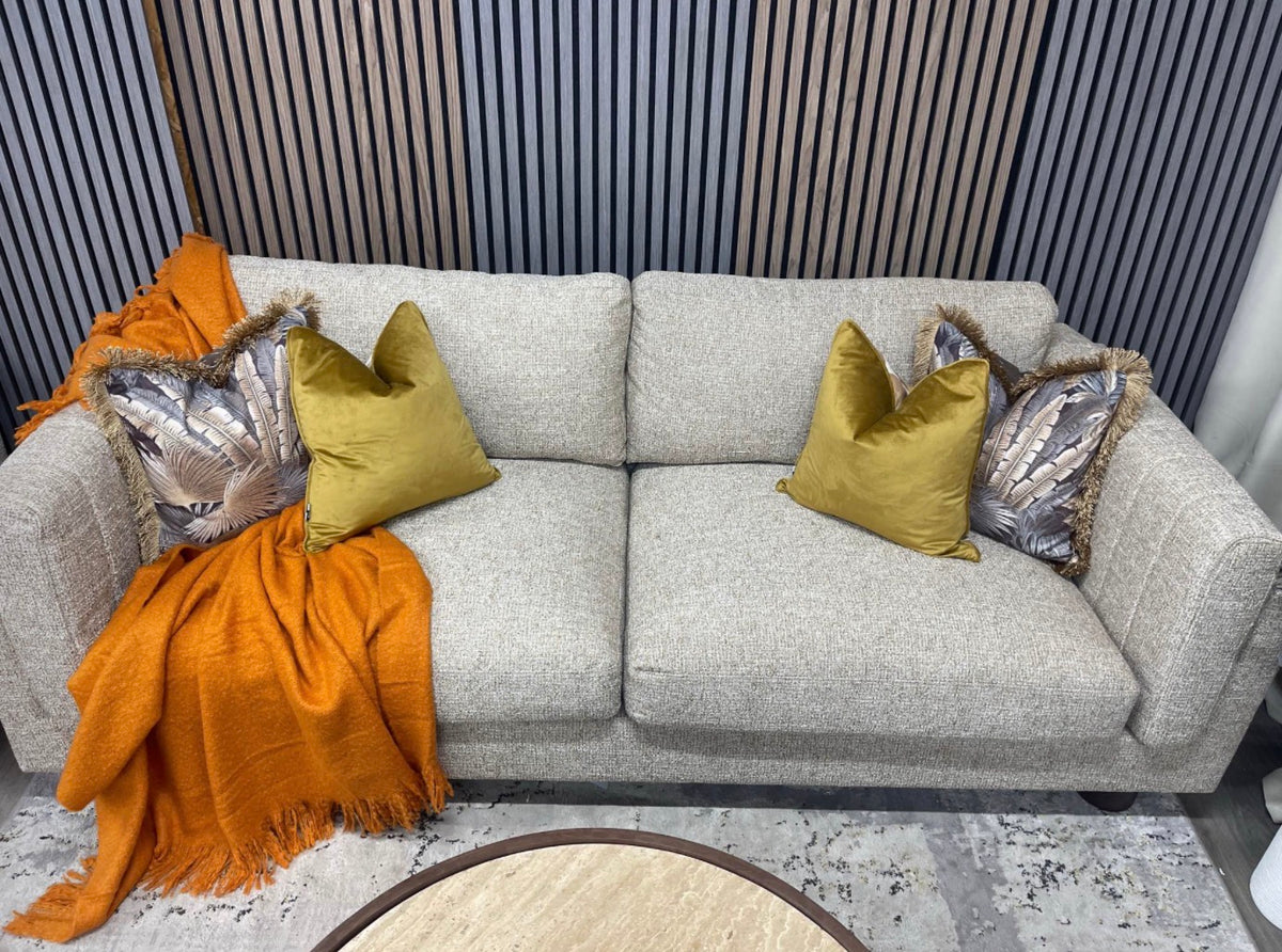 Halton Speckled Latte 3 Seater Sofa