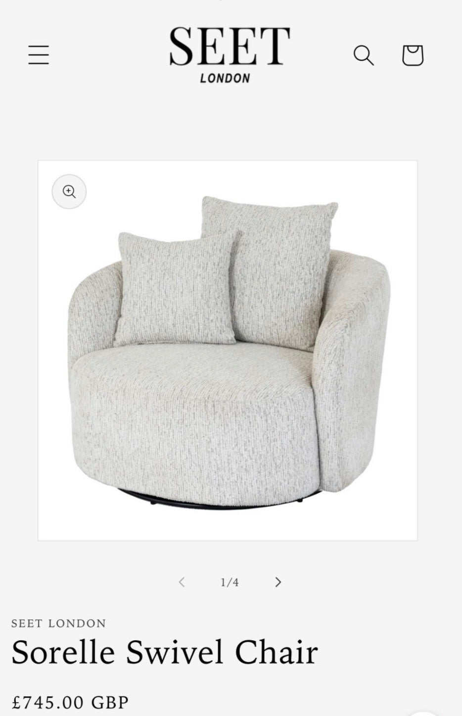 Salmon Swivel Armchair