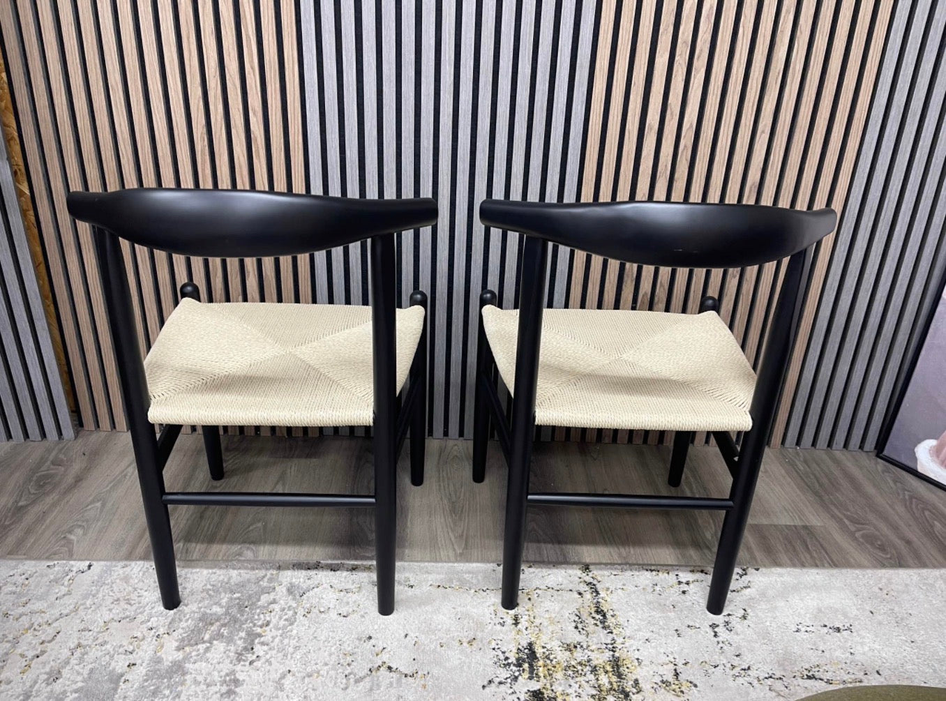 Aalborg Wooden Dining Chairs x2