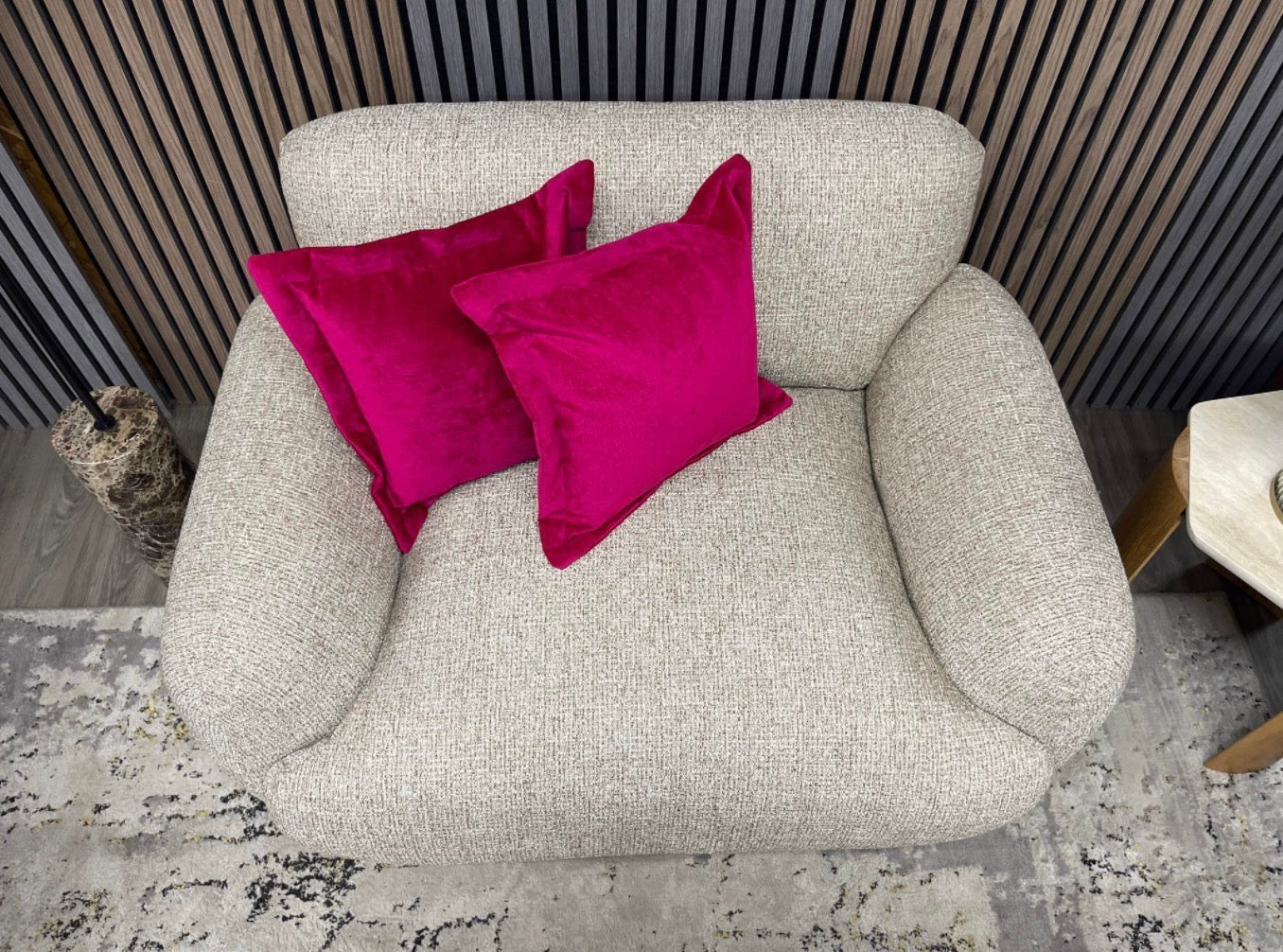 Speckled Latte Boucle Cloud Armchair
