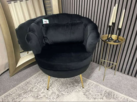 Black Velvet Accent Chair