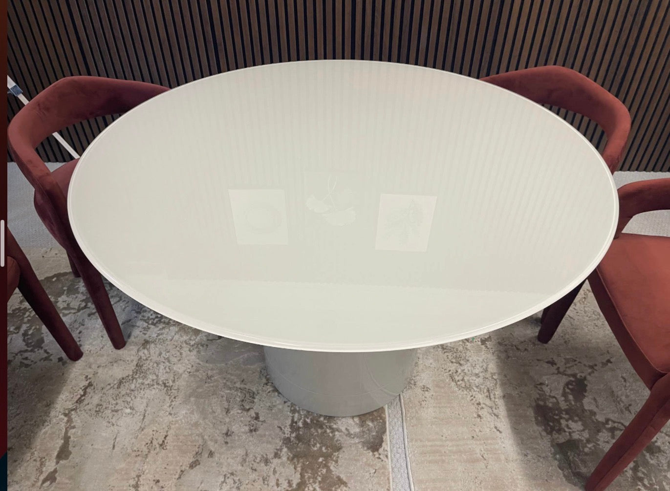Glass Round Dining Table