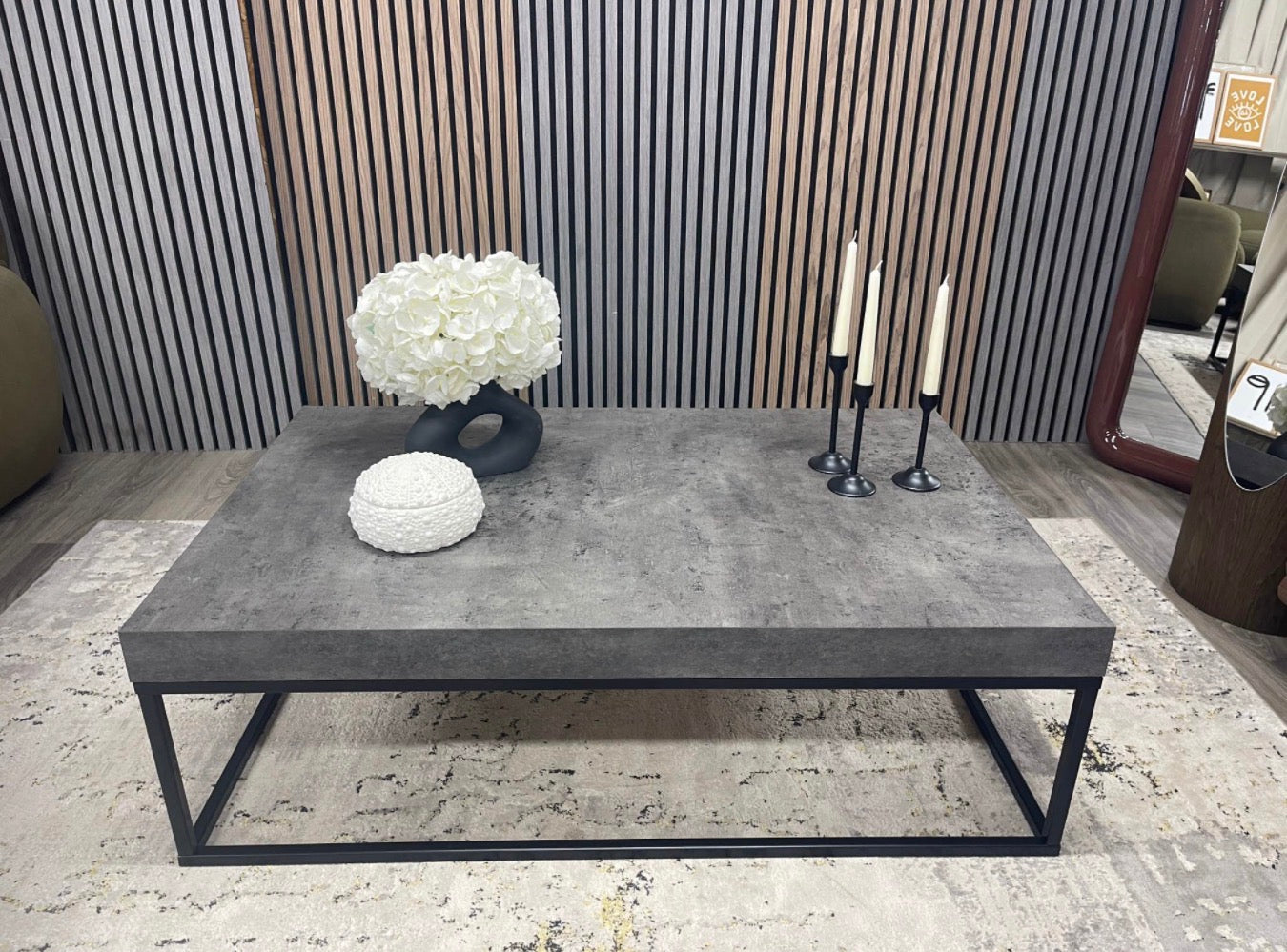Large Concrete Effect Coffee Table