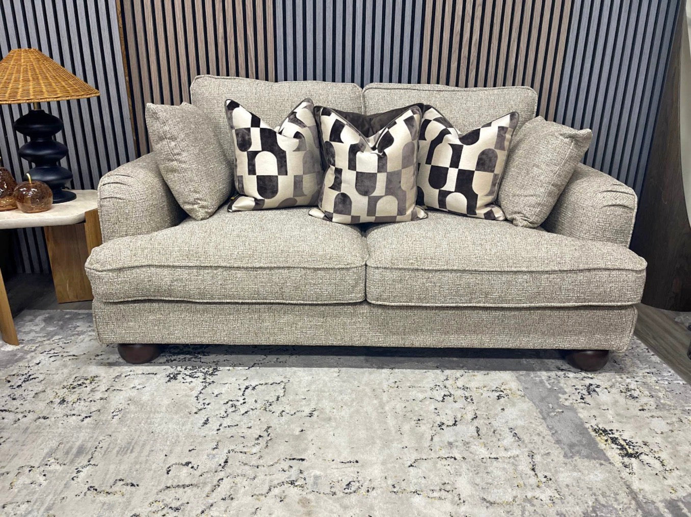 Speckled Stone Latte 2 Seater Sofa