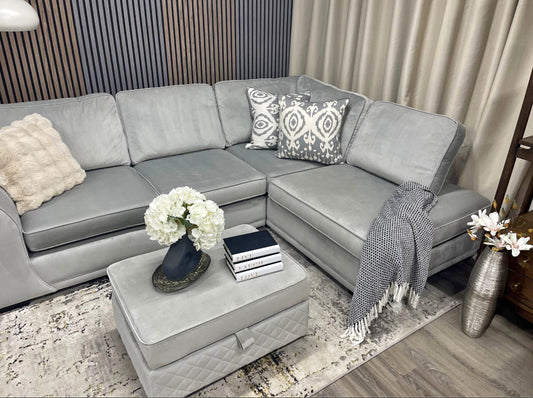 Dfs Corner Sofa And Footstool