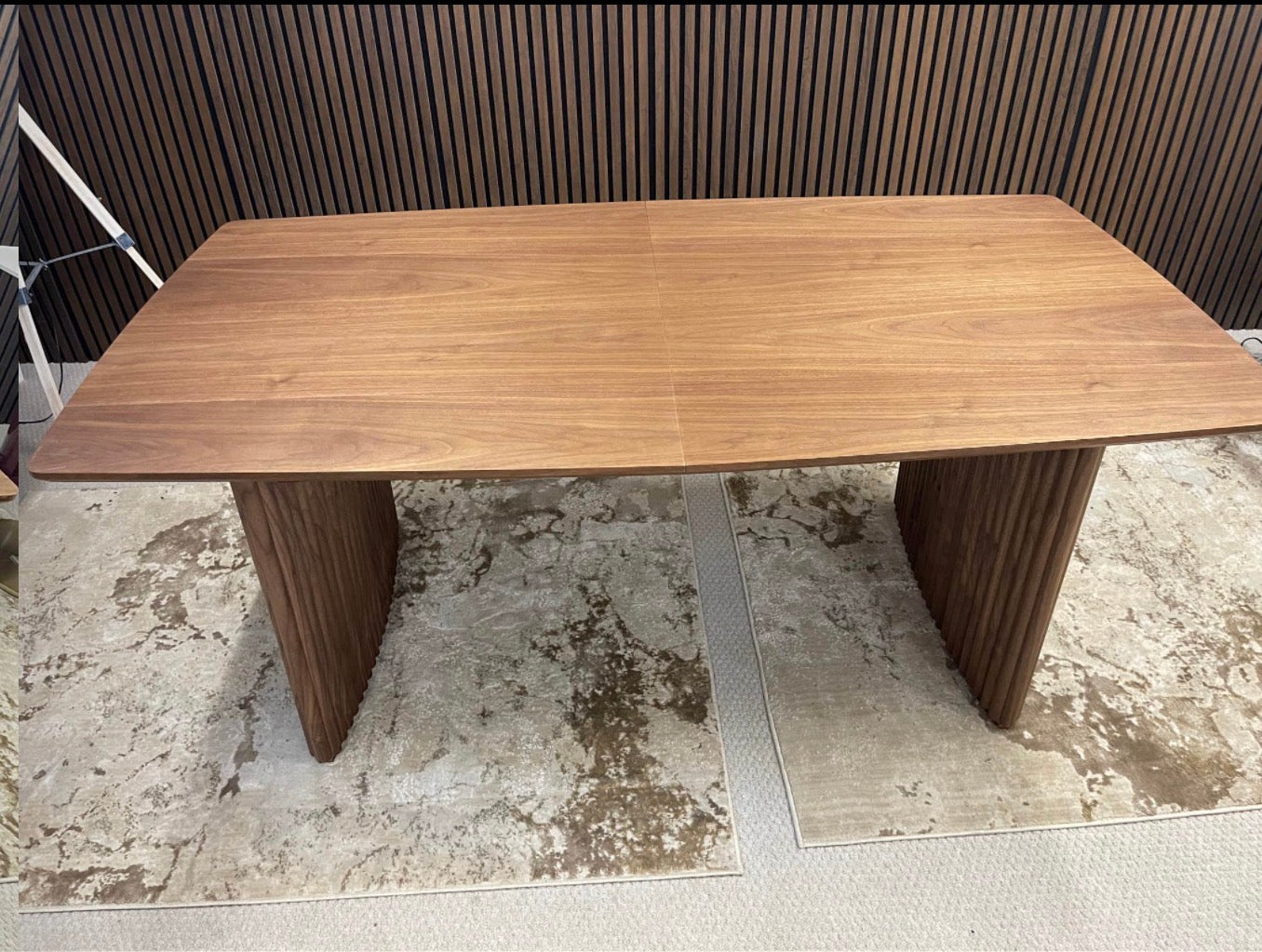 CALEB 6-8 SEAT RECTANGLE WOODEN EXTENDABLE DINING TABLE
