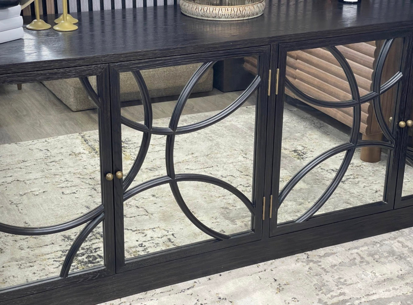 Large Black Oak Sideboard