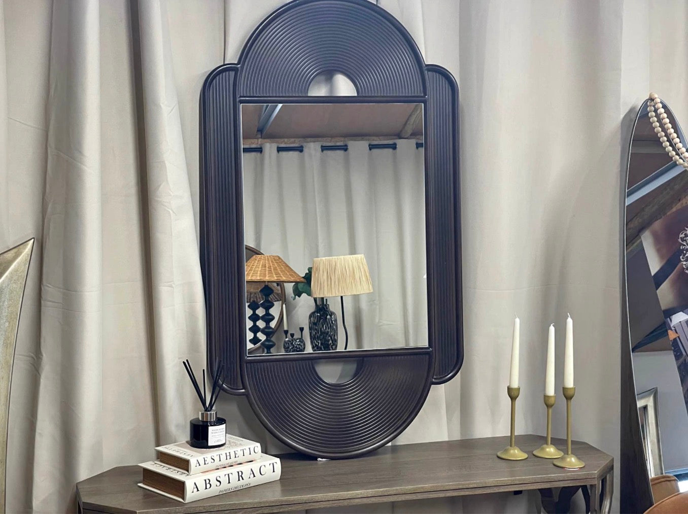 Margot Dark Walnut Wall Mirror