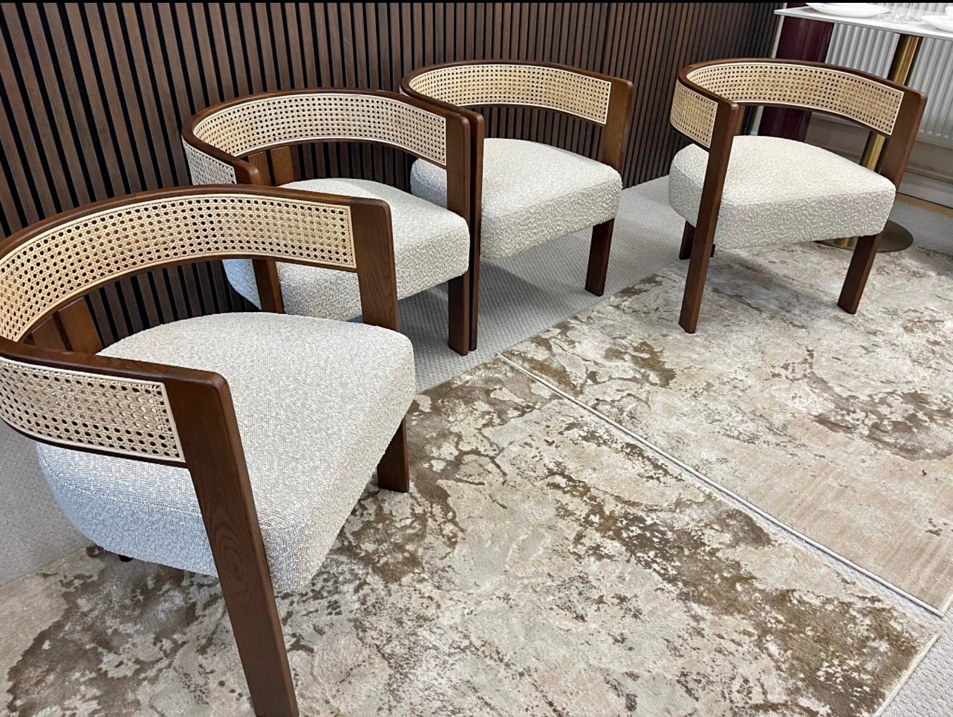 Wooden Carver Dining Chairs x4