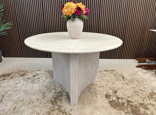White Marble Round Dining Table