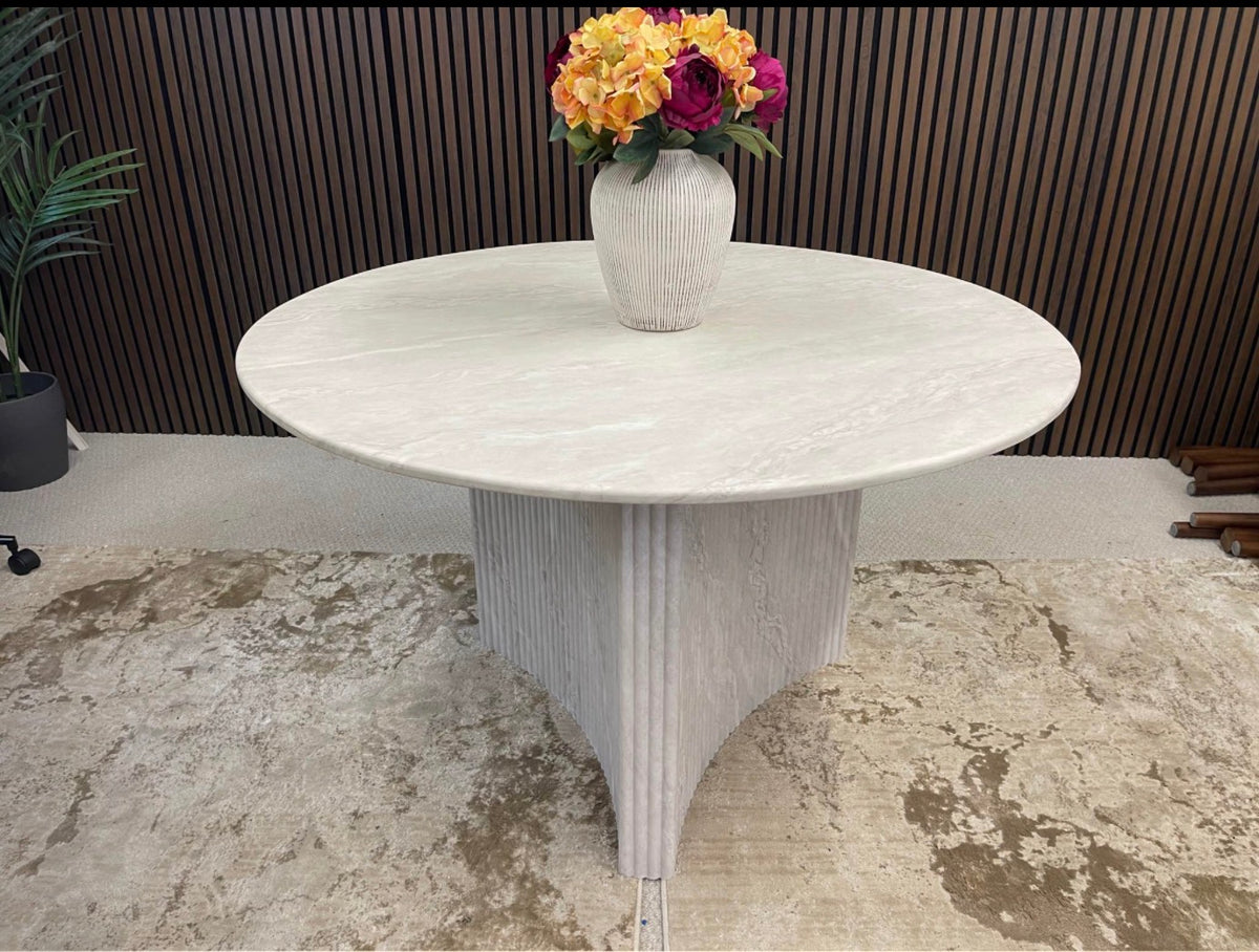 White Marble Round Dining Table