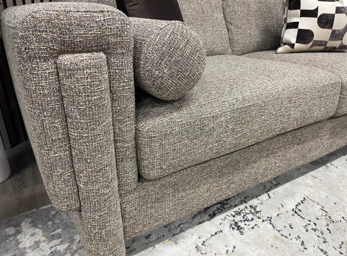 Speckled Cappuccino Boucle 3 Seater Sofa