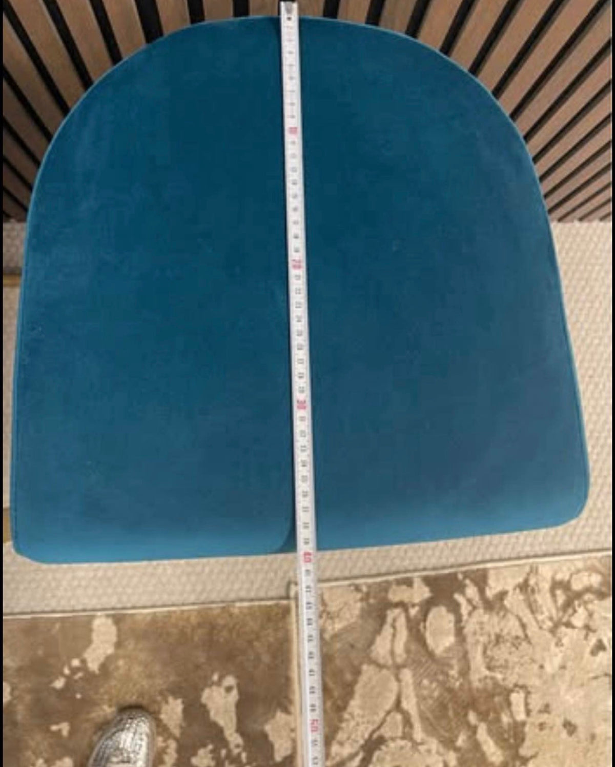 Teal Velvet Kitchen Stools x2