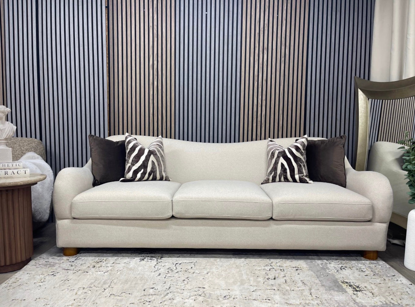 Mohair Velvet 3 Seater Sofa