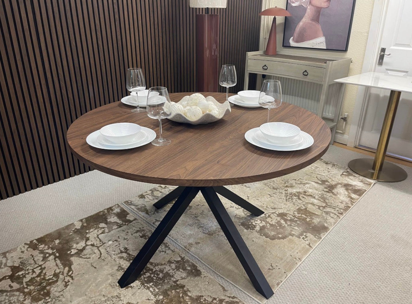 Round Wooden Dining Table