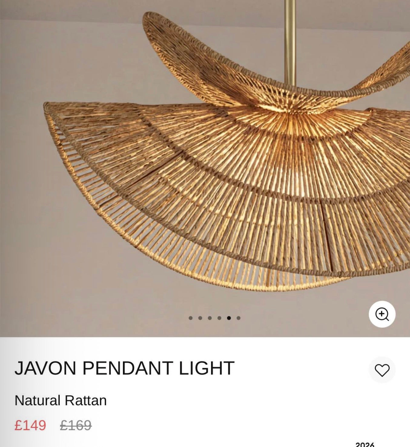 Natural Rattan Pendant Light
