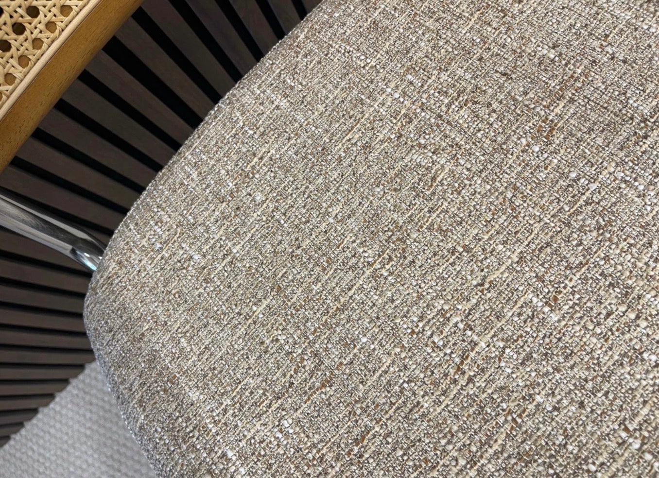 Speckled Latte Boucle Office Chair