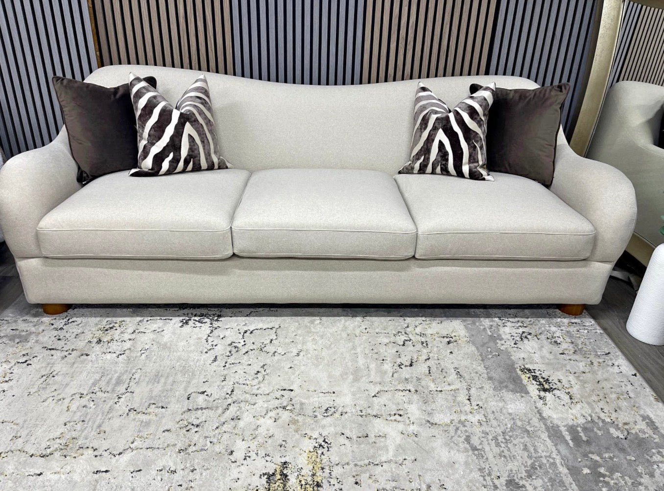 Mohair Velvet 3 Seater Sofa