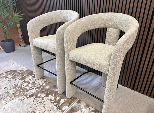 Bellamy Boucle Kitchen Stools x2