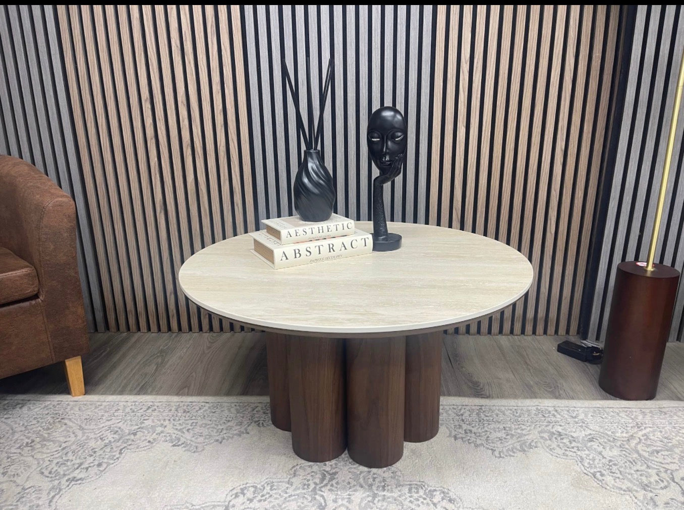 Noelle Round Stone Coffee Table