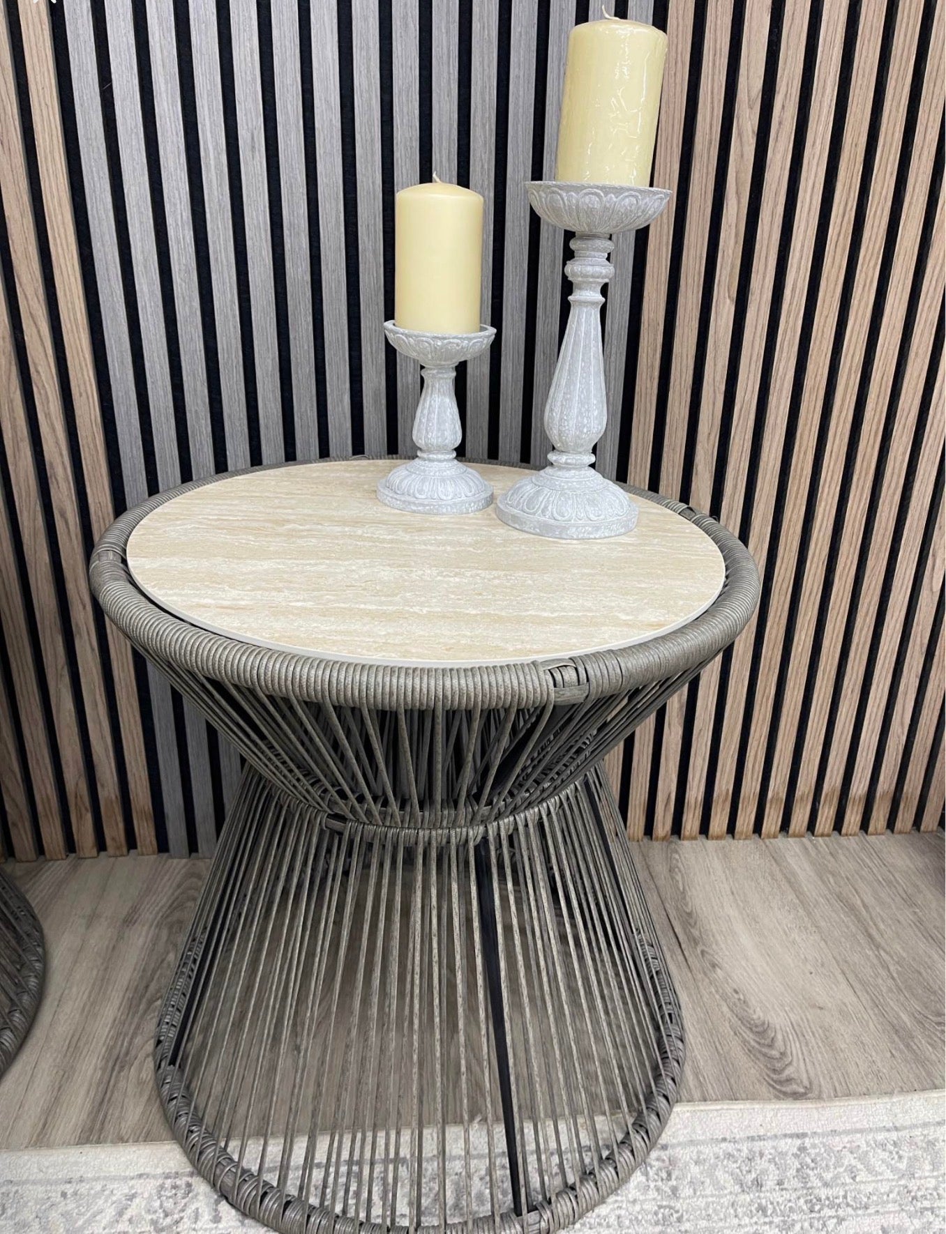 Garden Bistro Round Tables x2