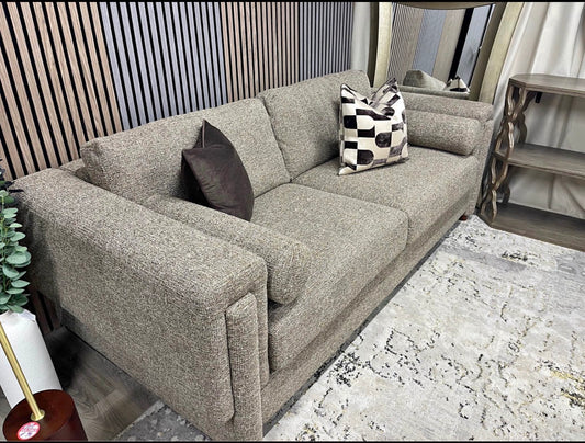 Speckled Cappuccino Boucle 3 Seater Sofa