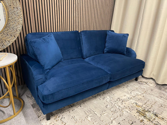 Navy Velvet Sofa