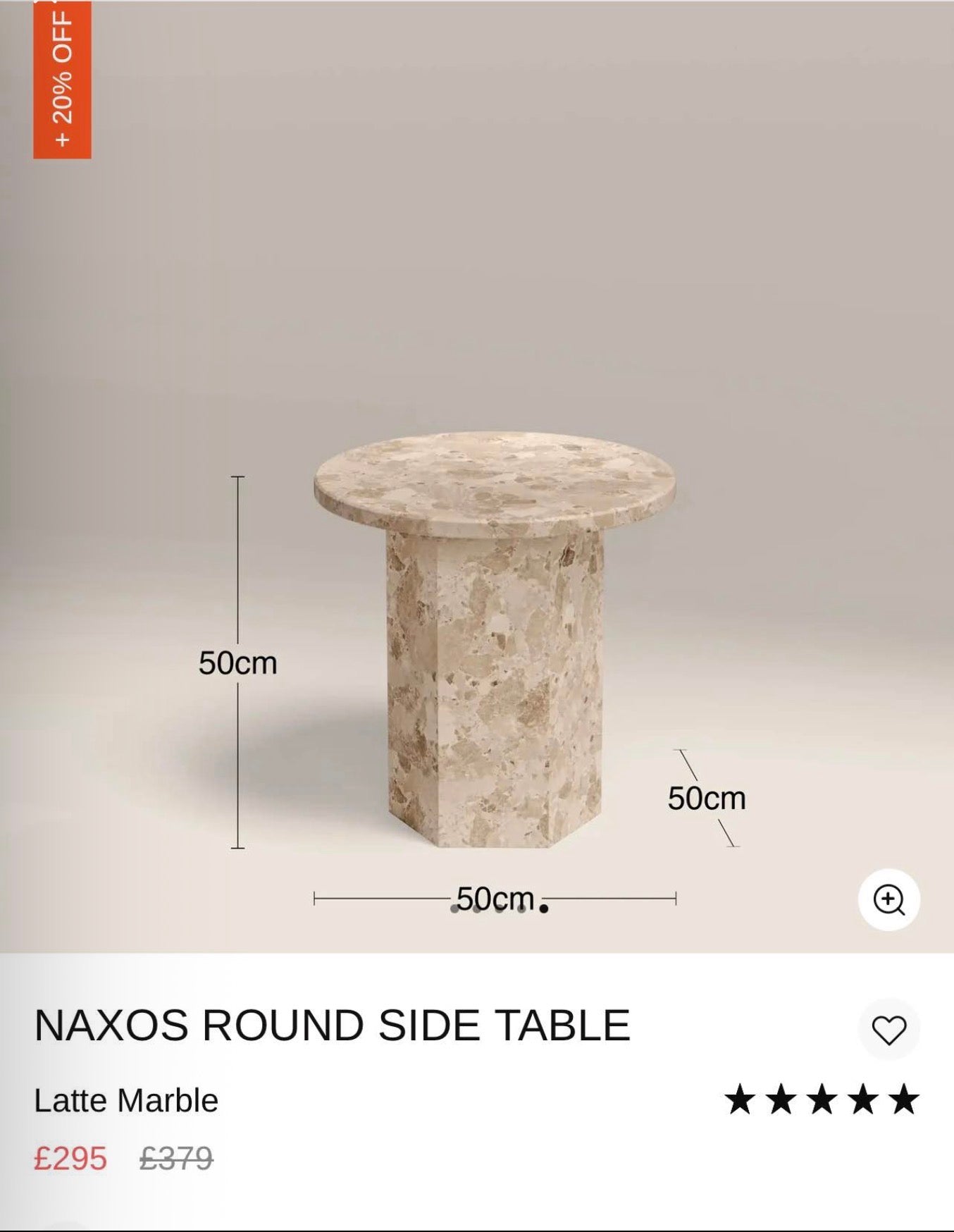 Round Marble Side Table