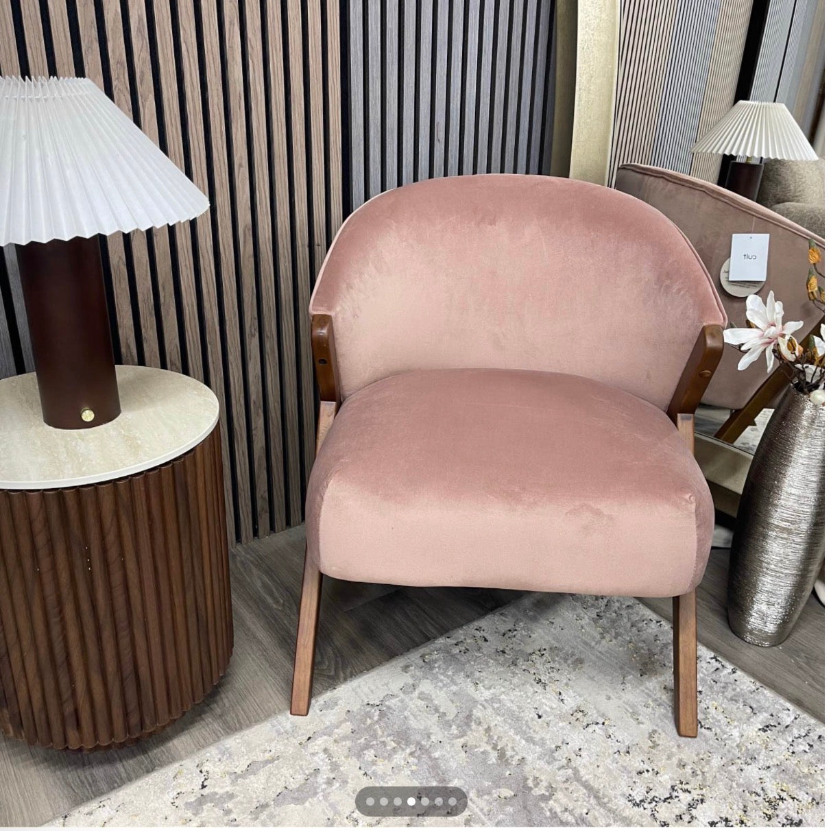 Kira Blush Pink Accent Chair