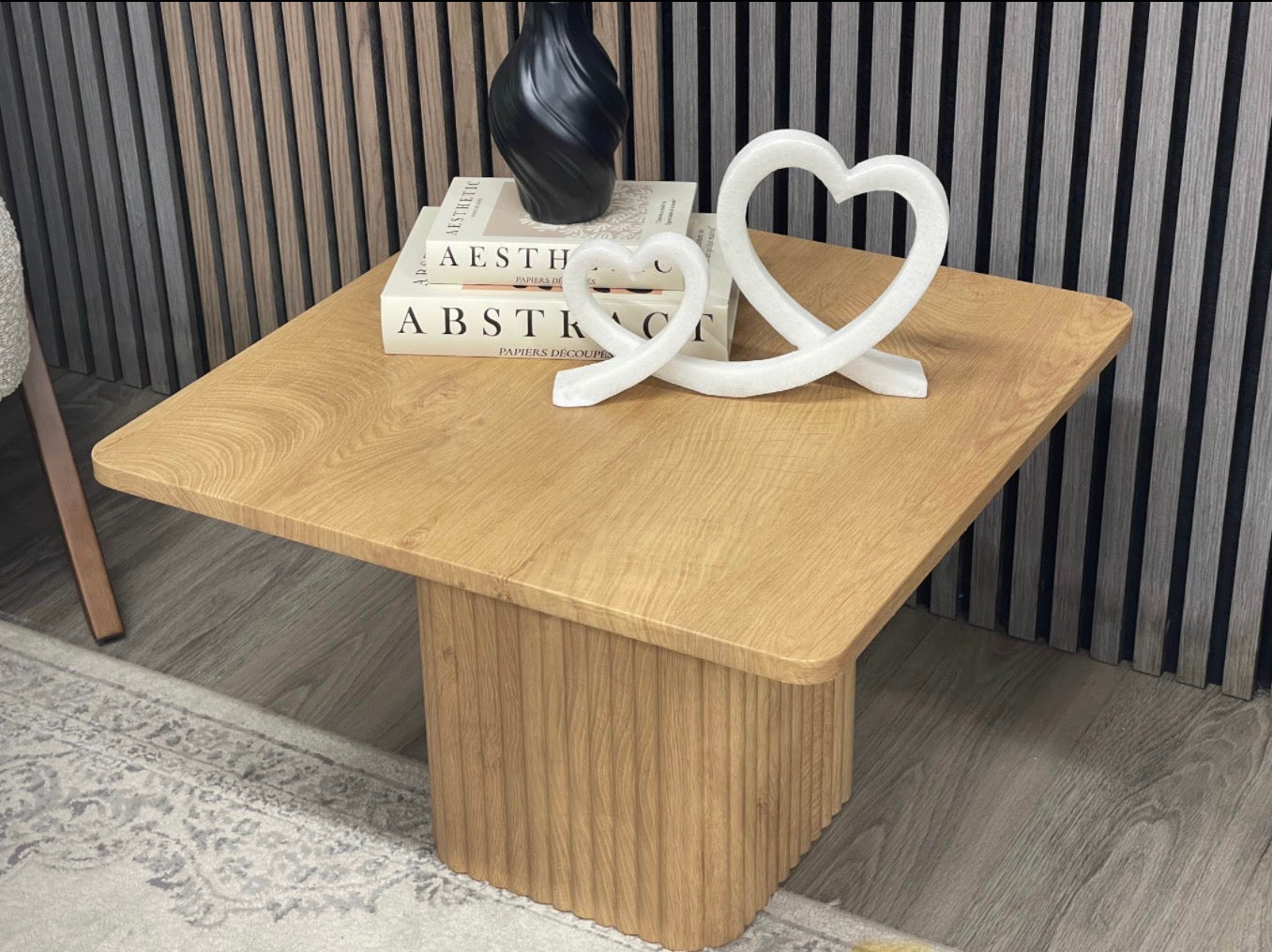 Square Oak Effect Coffee Table