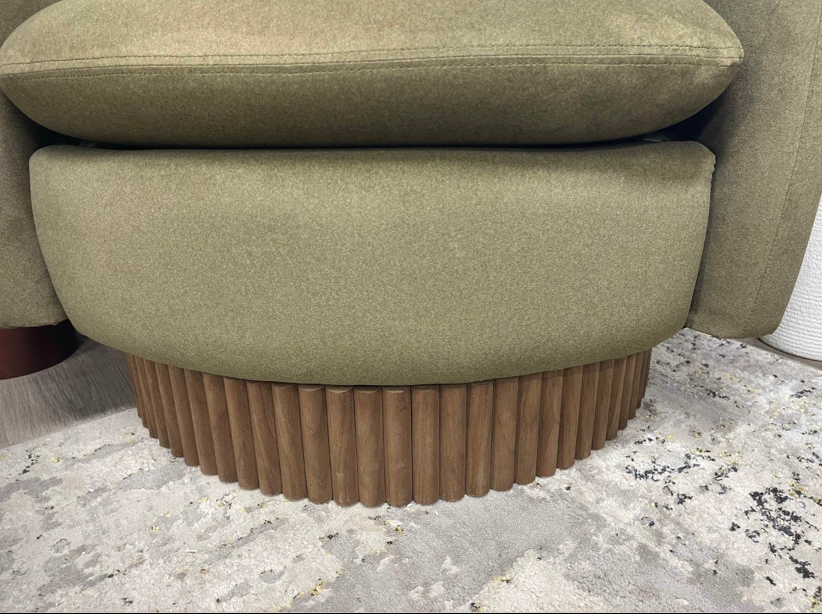 Viva Mohair Velvet Swivel Chair