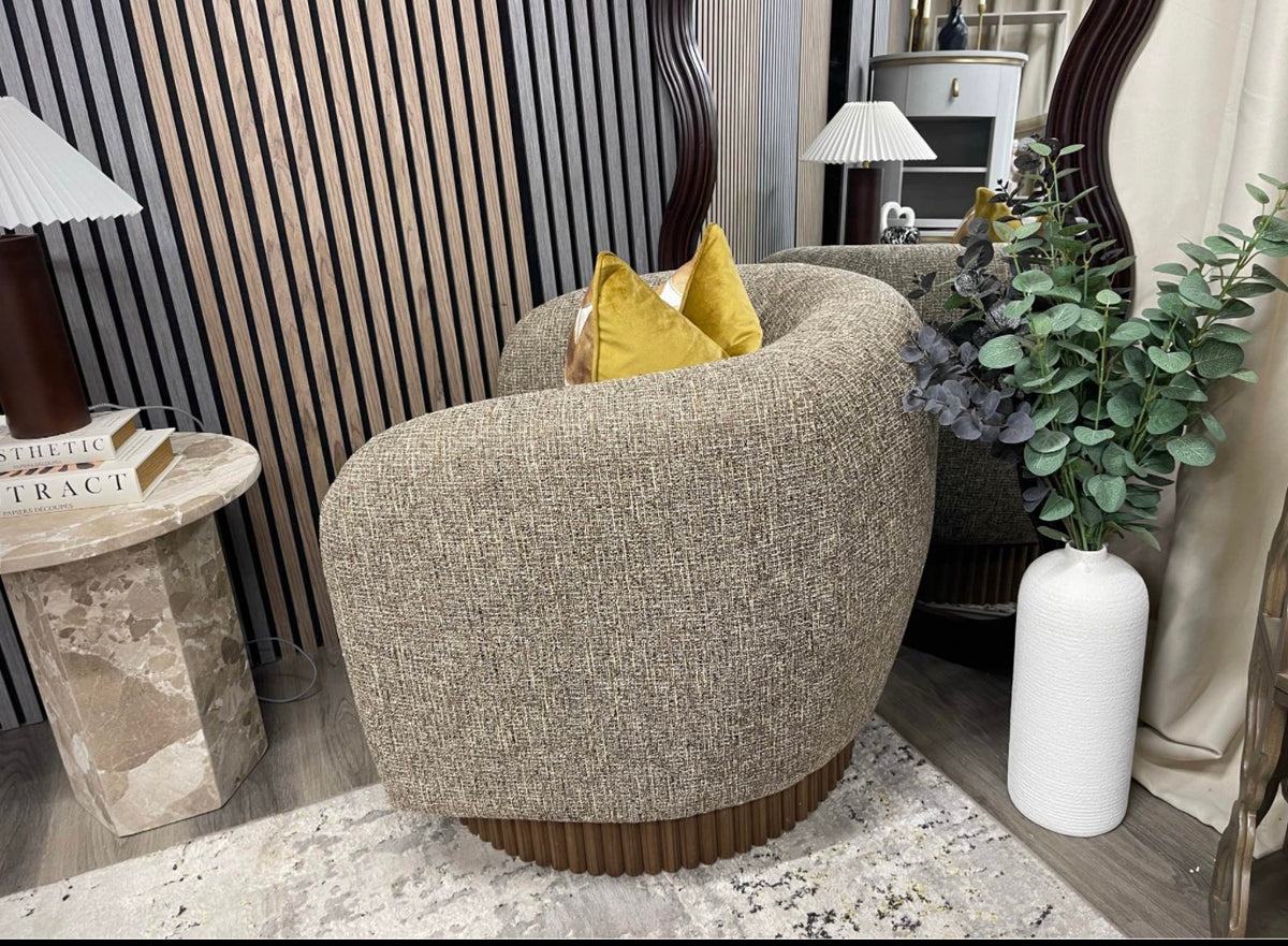 Speckled Cappuccino Viva Swivel Armchair