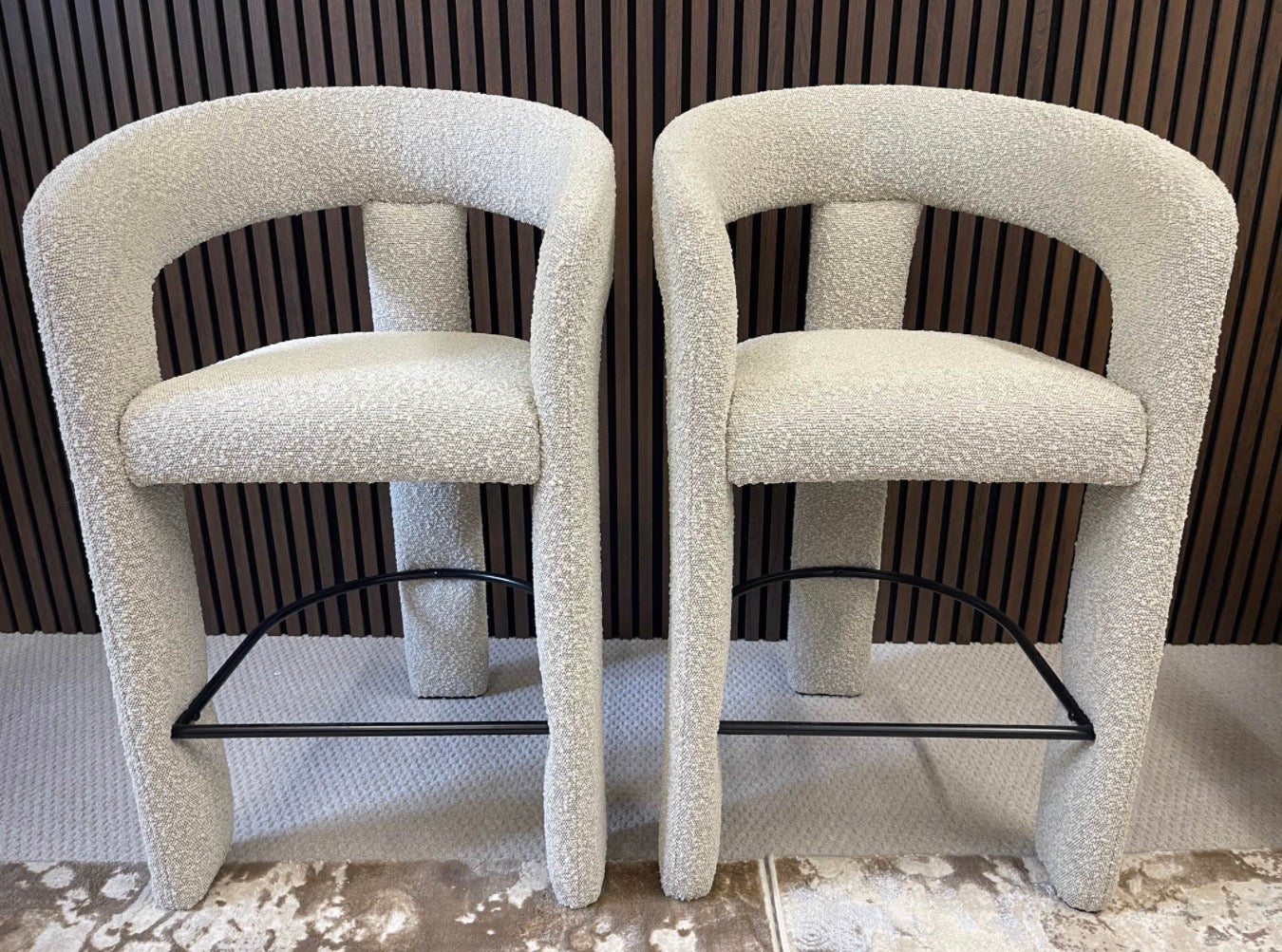 Bellamy Boucle Kitchen Stools x2