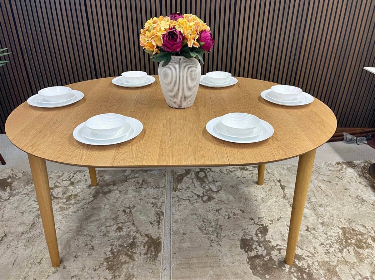 Montreux Round Wooden Extendable Dining Table