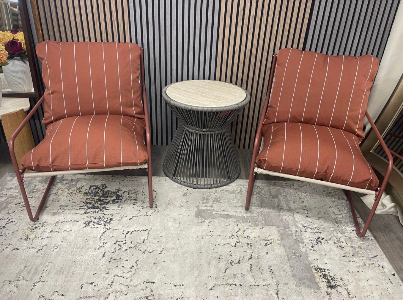 Red Garden Bistro Set