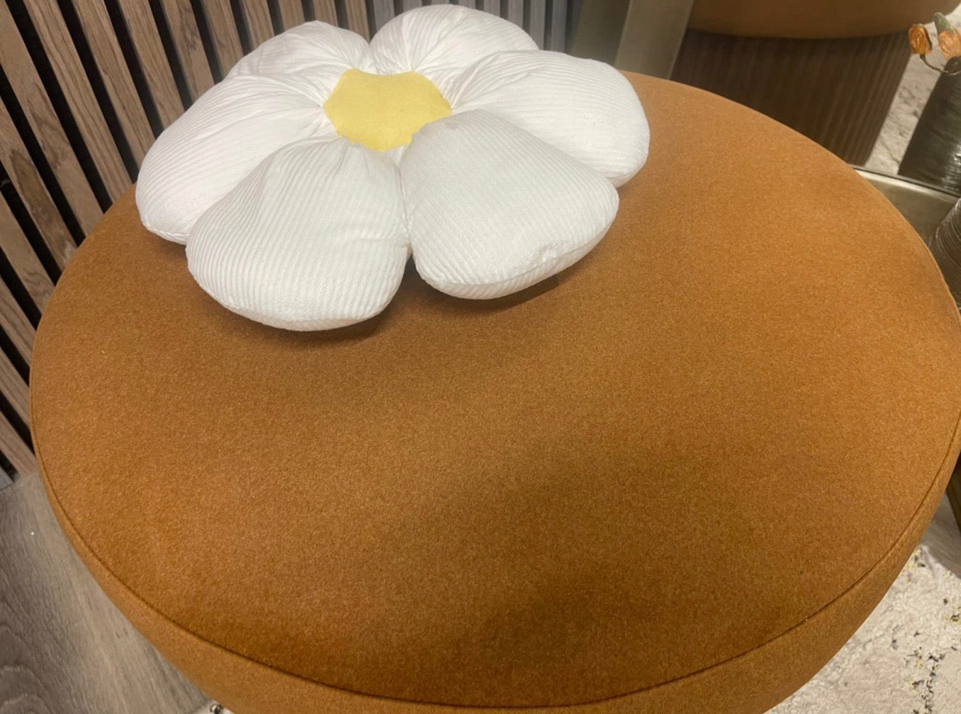 Caramel Velvet Storage Footstool