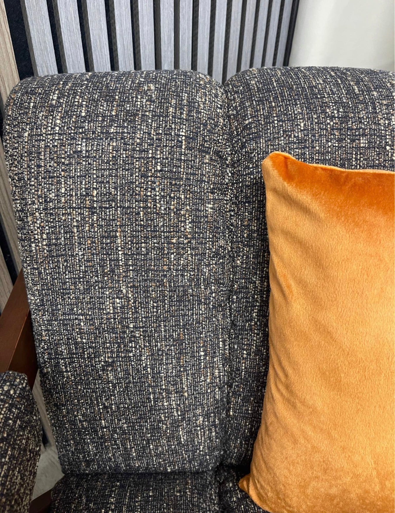 Paulo Speckled Espresso Boucle Armchair