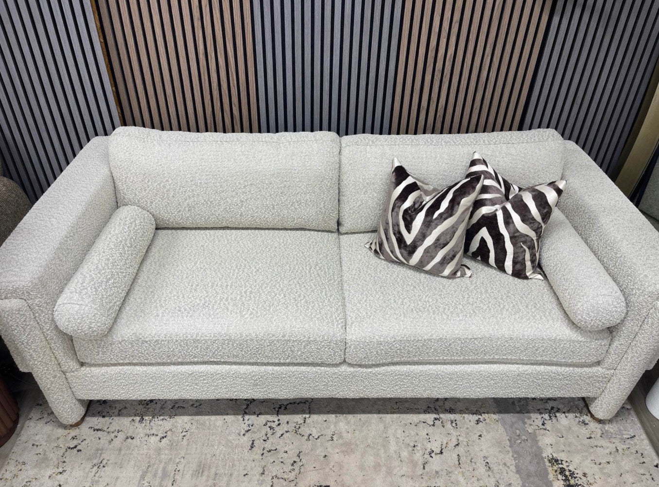 Speckled Stone Boucle 3 Seater Sofa