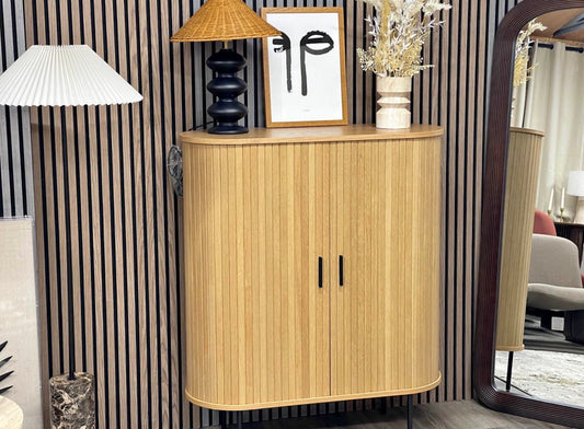 Cult Furniture Mika Tall Wooden Storage Sideboard