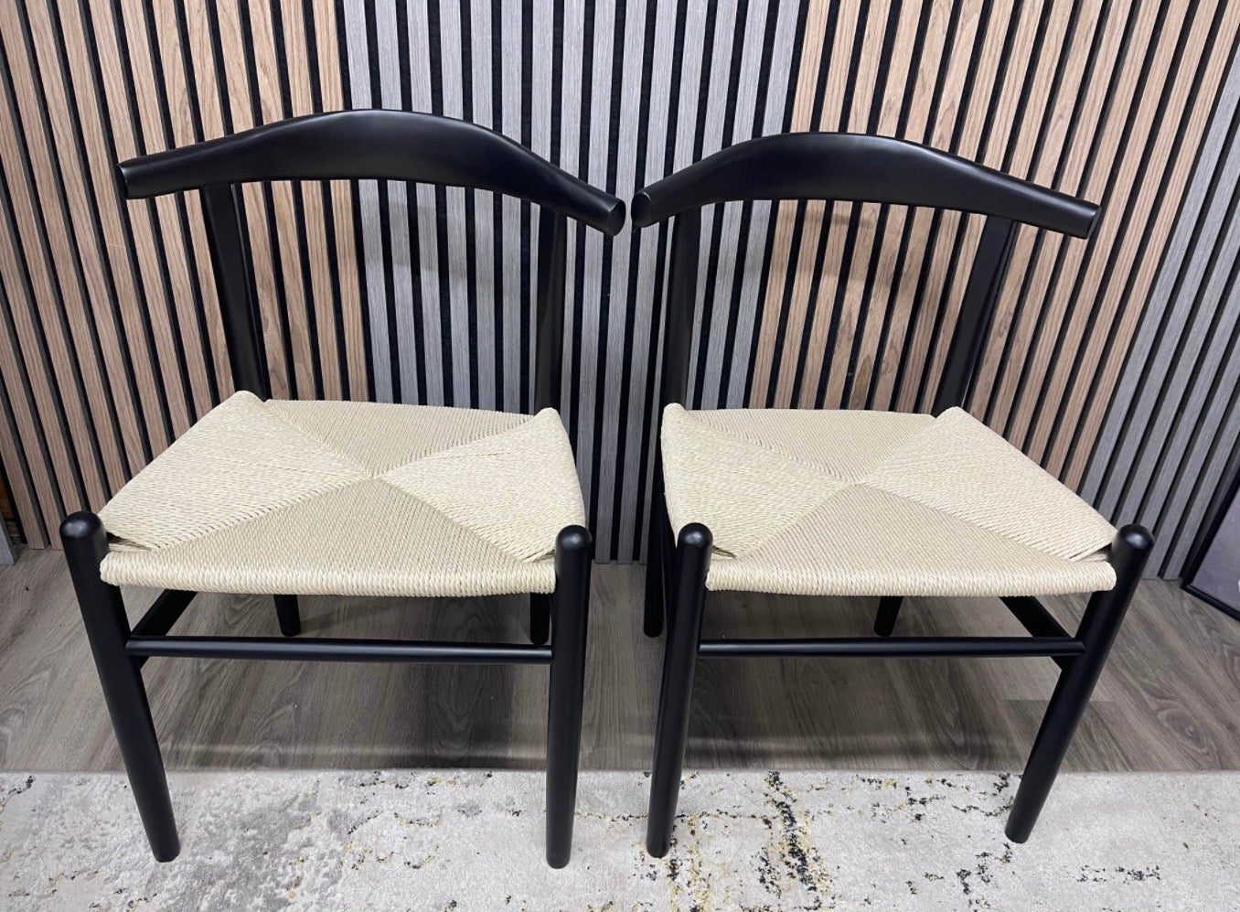 Aalborg Wooden Dining Chairs x2
