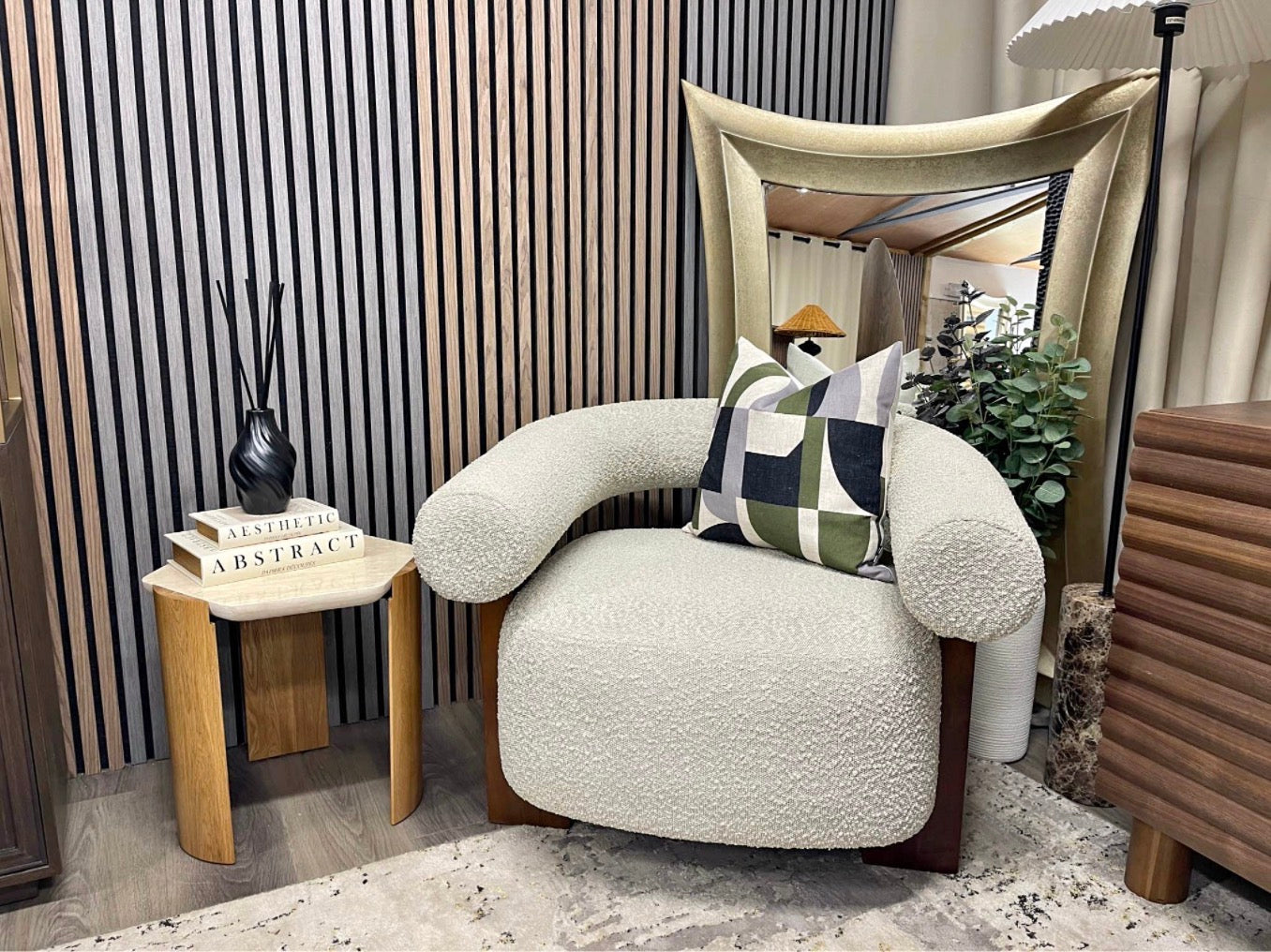 Speckled Boucle Armchair