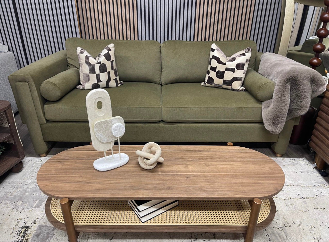 Oval Walnut Coffee Table